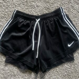 Nike Black Athletic Running Shorts Lightweight Mesh